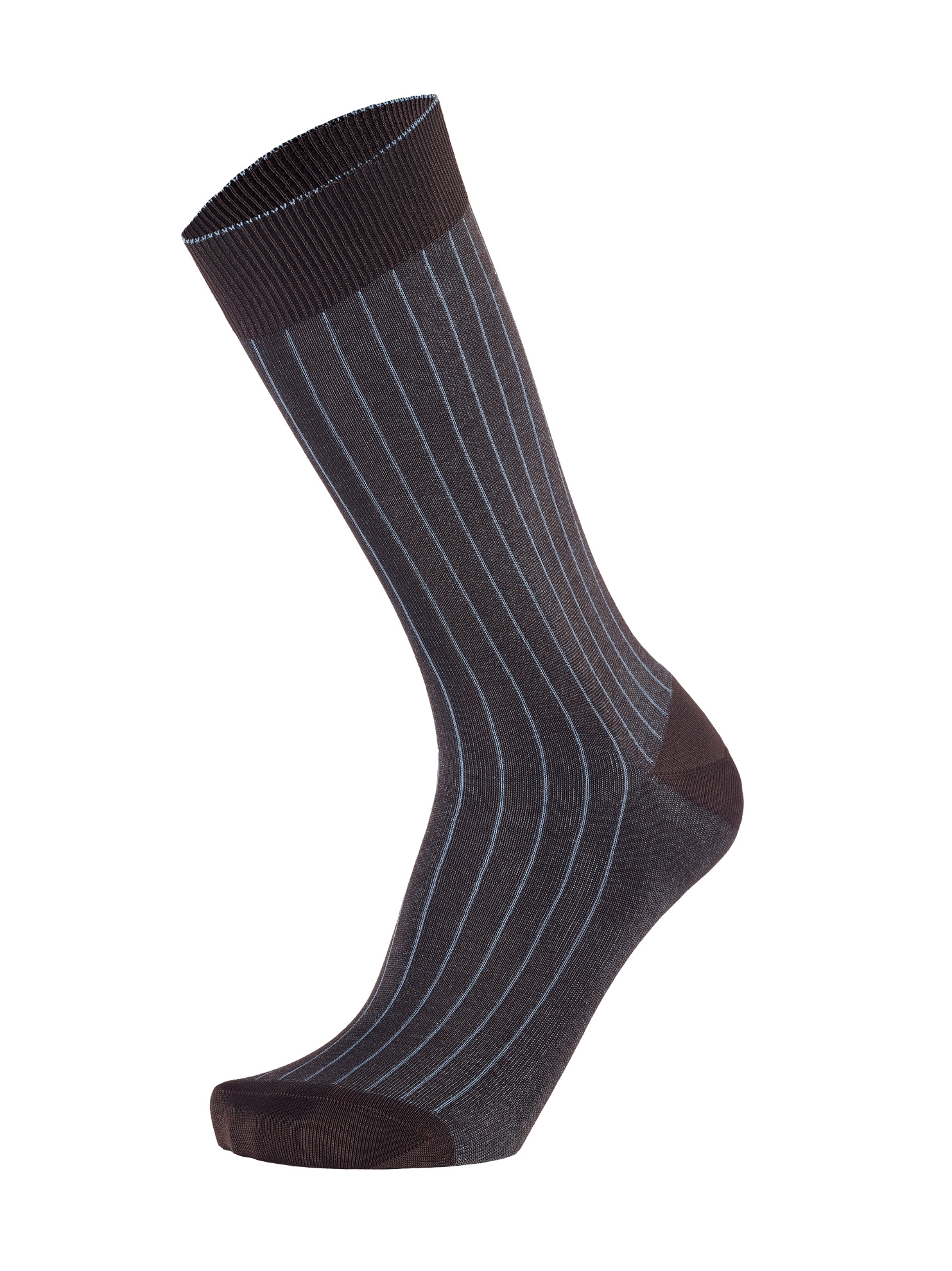 Picture of 2-Color Ribbed Brown/Indigo