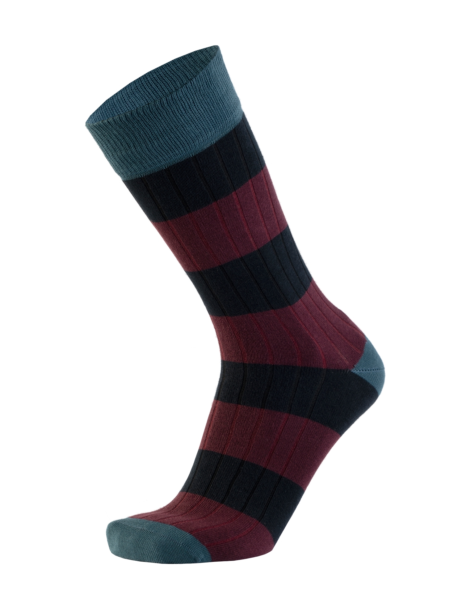 Picture of Stripes Canalé Blue/Burgundy