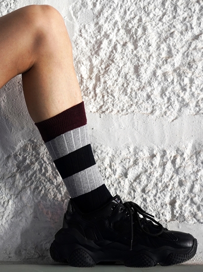 Picture of Stripes Canalé Grey/Blue