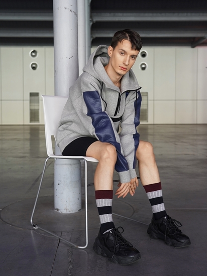 Picture of Stripes Canalé Grey/Blue