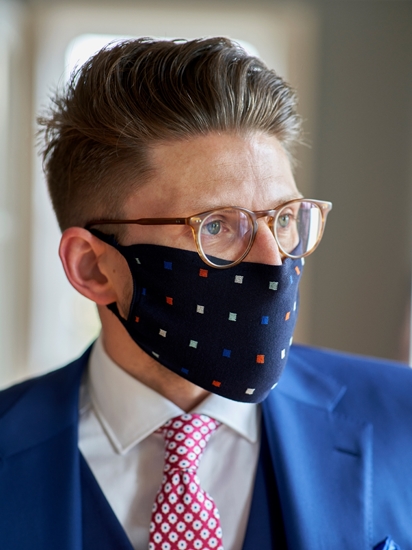 Picture of Mask&Socks Squares Fun Blue