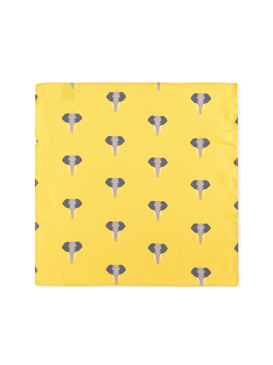 Picture of ELEPHANT YELLOW POCKET SQUARE