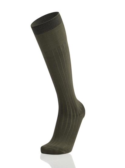 Picture of HIGH KNEE CANALÉ OLIVE GREEN FIL D’ECOSSE