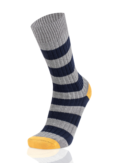 Picture of DOUBLE STRIPES GREY/MARINE