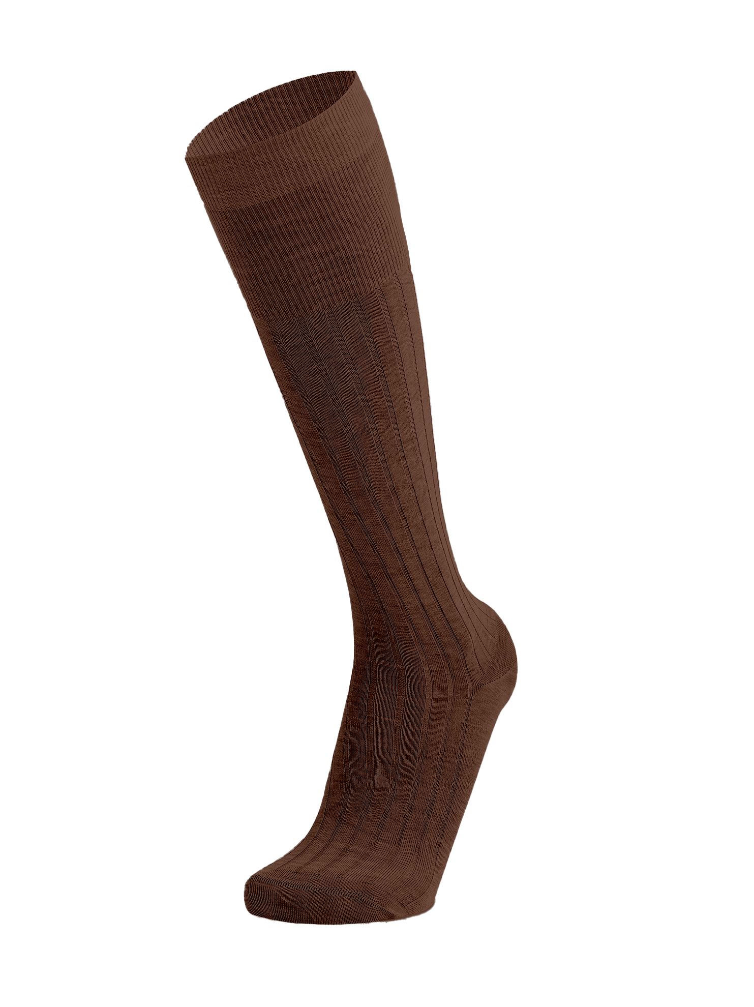 Picture of HIGH KNEE CANALÉ BROWN MELANGE 100% MERINO WOOL